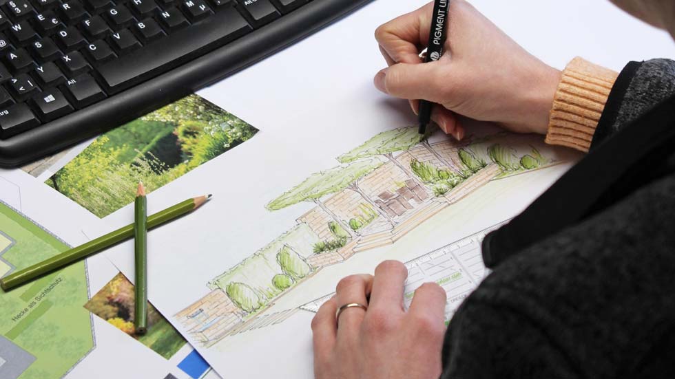 Gartenplanung Zeichnung